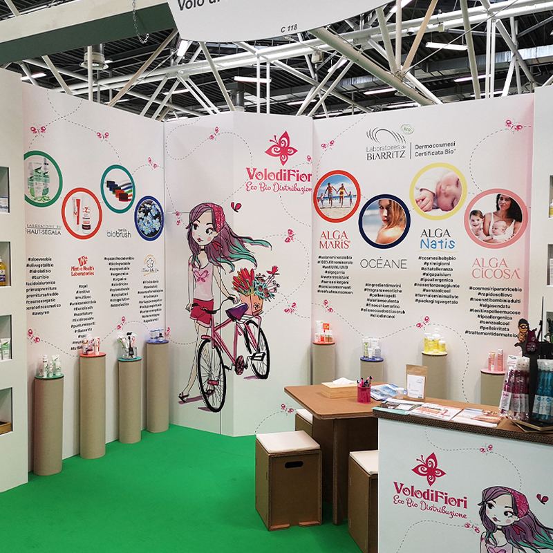 Stand Volo di Fiori EcoBio Distribuzione in fiera